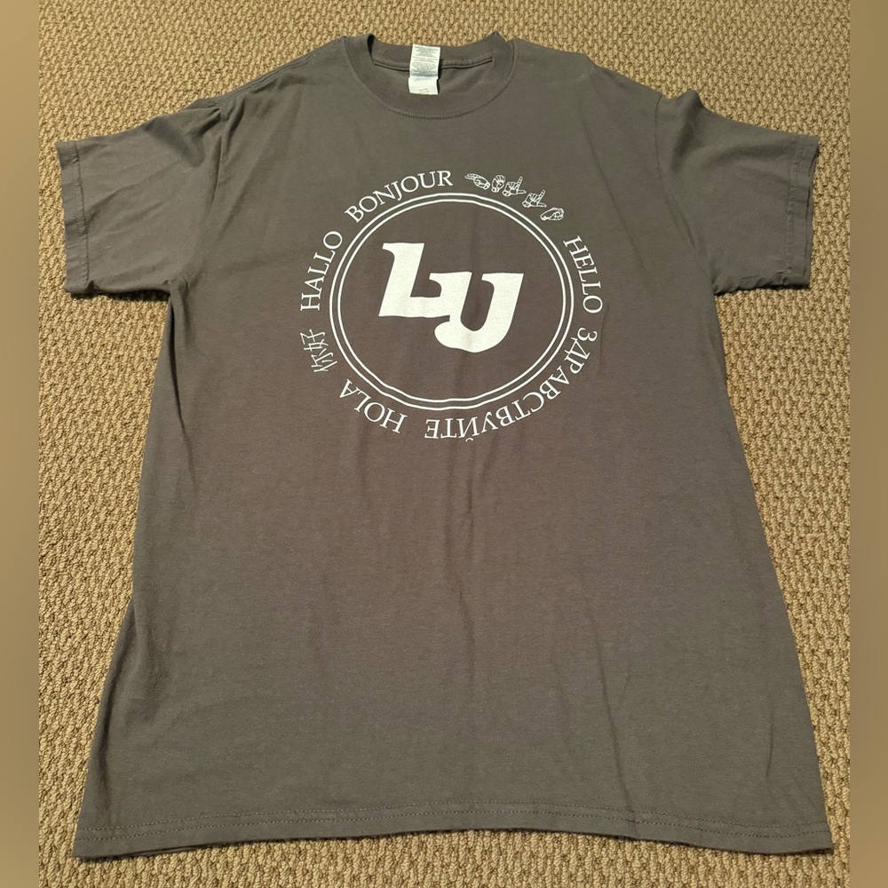 Dark Gray Liberty University Languages T-Shirt
